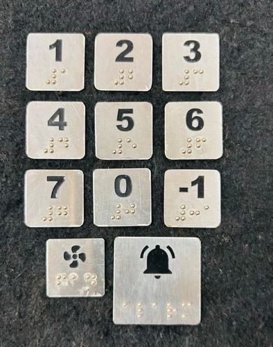 Metal Braille Elevator Button