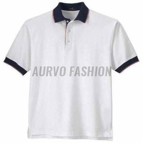 Cotton Blend Daily Wear Collar Neck T Shirt