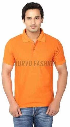 Cotton Blend Half Sleeve Polo T Shirt