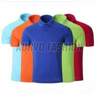 Cotton Blend Regular Fit Multicolor Polo T Shirt