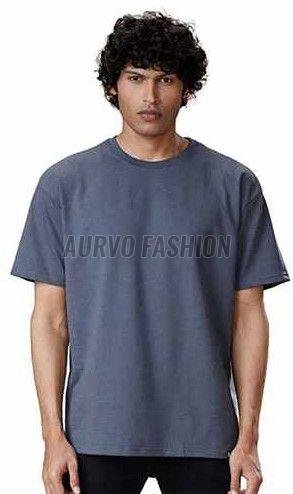 Cotton Blend Relaxed Fit Drop Shoulder T Shirt
