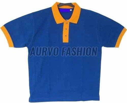 Cotton Blend Summer Wear Collar Neck T Shirt