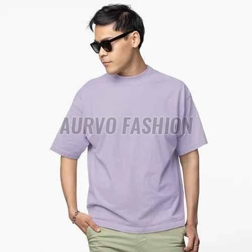 Cotton Blend Youth Style Drop Shoulder T Shirt