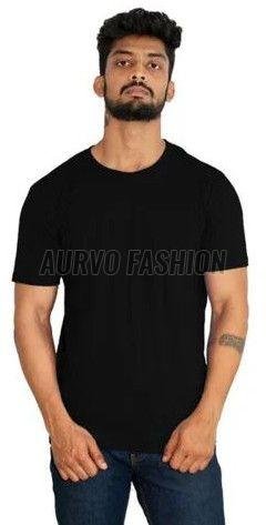 Mens Cotton Blend Half Sleeve Round Neck T-Shirt