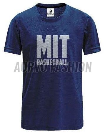 Mens Polyester Regular Fit Round Neck T-Shirt