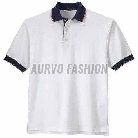 Polyester Collar Neck Mens Half Sleeve T Shirt
