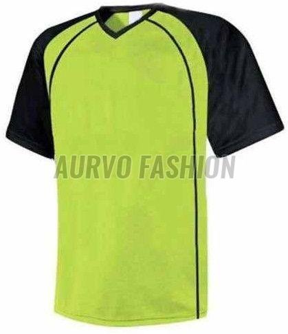 Polyester Gym Wear V Neck T Shirt