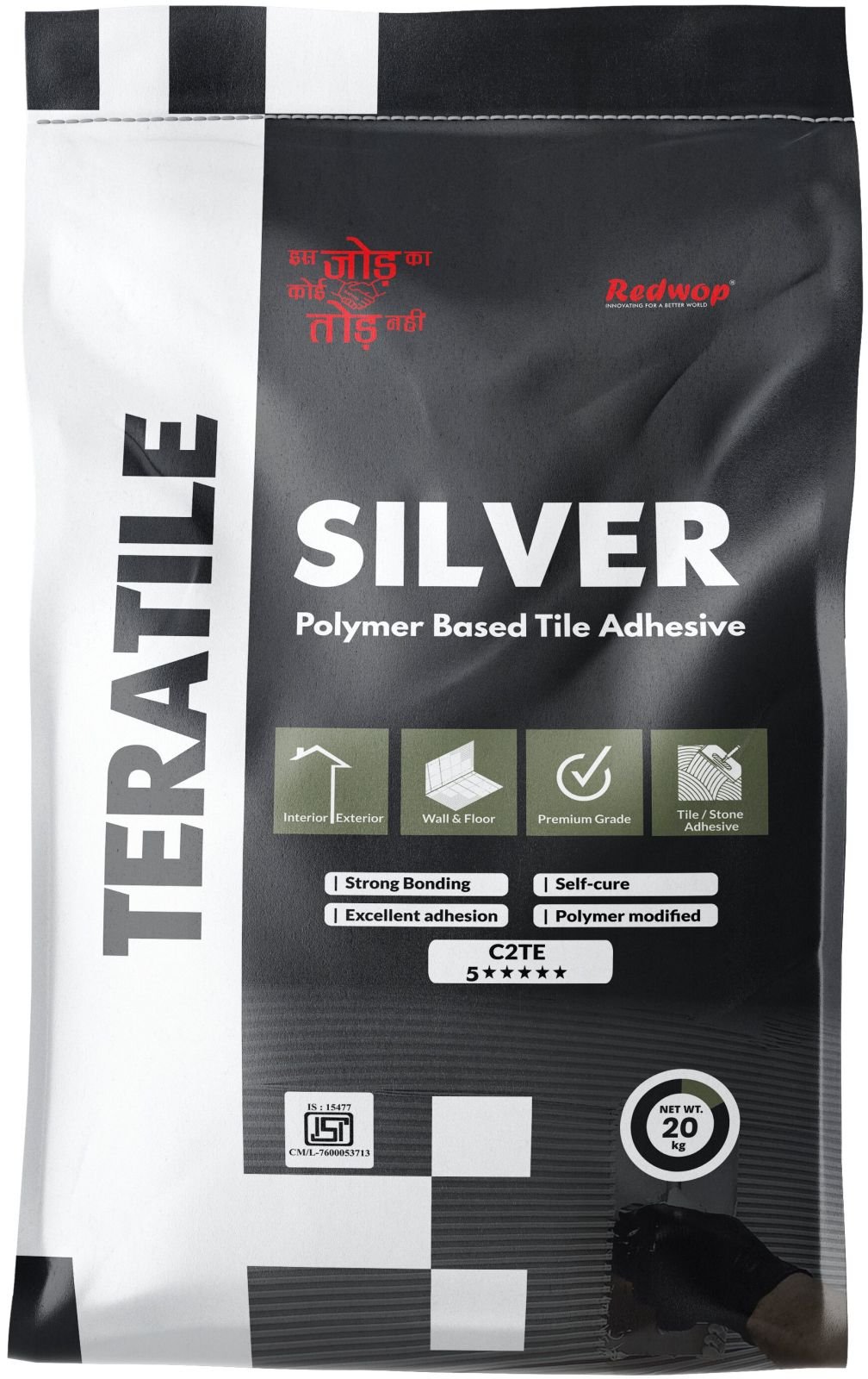 Redwop Teratile Silver Polymer Tile Adhesive