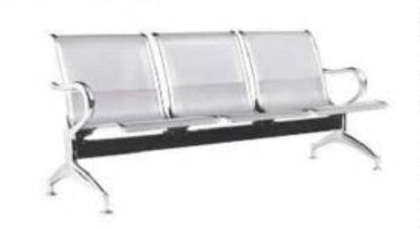 Chrome Finish Three Seater Waiting Bench
