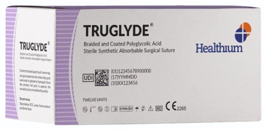 Truglyde Braided &AMP; Coated Polyglycolic Acid Synthetic Absorbable Suture