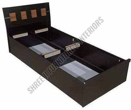 Oak Black Single Box Bed