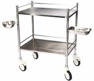 Stainless Steel Instrument Trolley with Bowl Tray