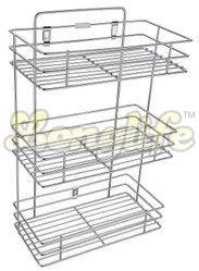 3 Shelf Stainless Steel Jar Rack Organizer