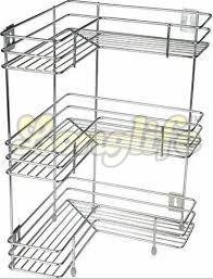 L Shape Stainless Steel Corner Kitchen Rack