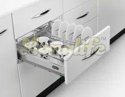 Modular Kitchen Trolley Basket Plate Holder