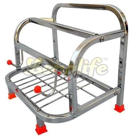 Silver Stainless Steel Pipe Chakla Belan Stand