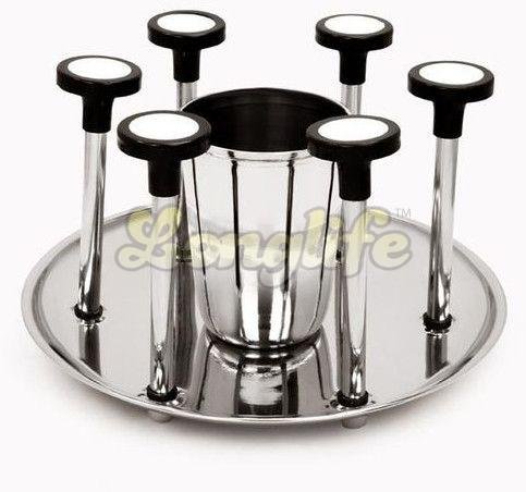 Stainless Steel Round Glass Stand