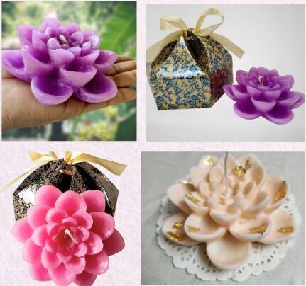 Decorative Lotus Shaped Candle