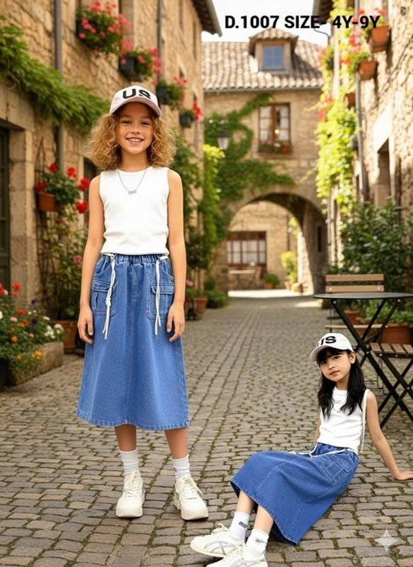 A Line Kids Girl Skirt