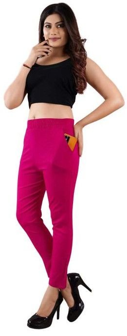 Margenta Slub Lycra Cigarettes Pant