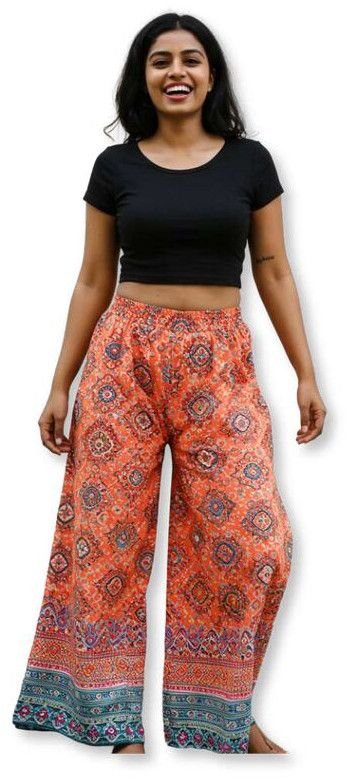 Printed Heavy Rayon Palazzo