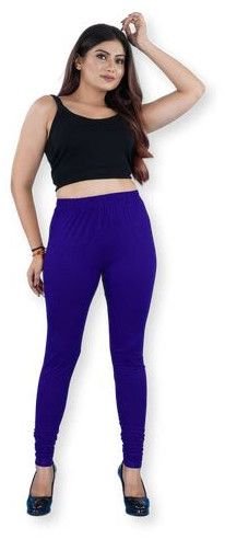 Purple Viscose Lycra Churidar Leggings