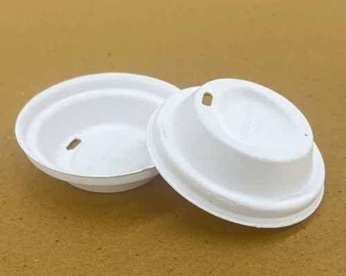 4 Inch Round Sugarcane Bagasse Biodegradable Disposable Jar Lid