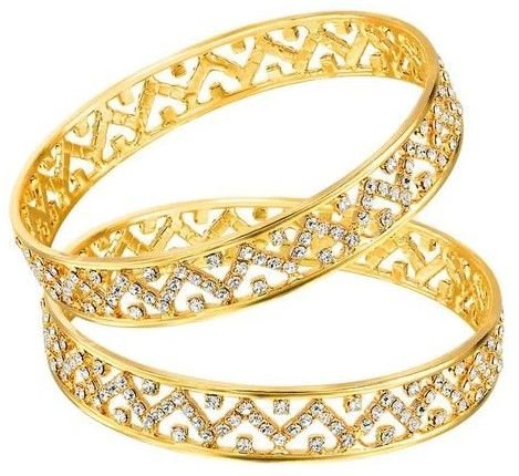 Party Wear Golden Imitation Stone Bangle