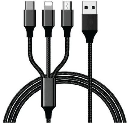 1 Meter 3 in 1 Multiple USB Charging Cable