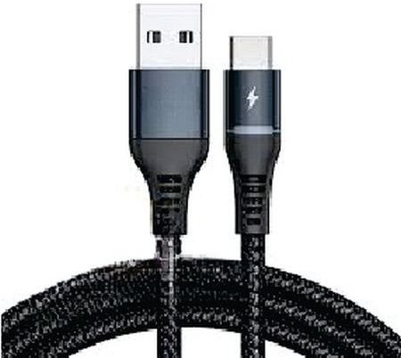 85W Black Nylon Braided USB Type C Fast Charging Cable
