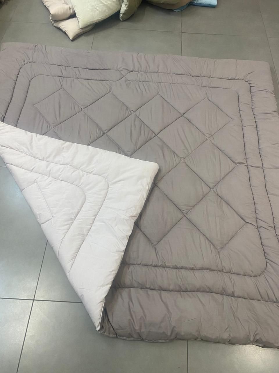 Stone Grey Microfiber Ultrasonic Comforter