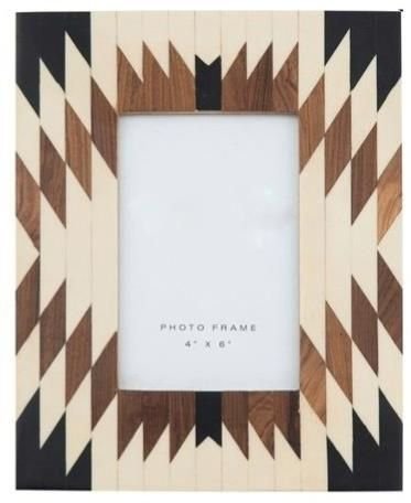 Geometric Inlay Pattern Photo Frame