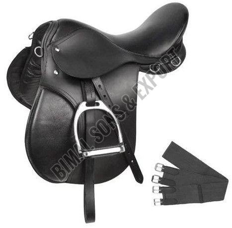 Royal Classic Black Leather Horse Saddle