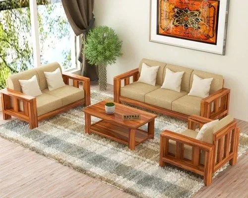 Bown Wooden Sofa Set