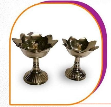 Golden Brass Lotus Diya