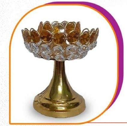 T Light Crystal Candle Holder