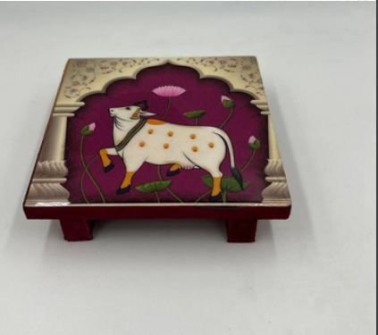 Wooden Pichwai Kolam Manai Wall Hanging