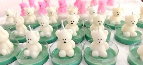 Cute Teddy Baby Shower Soy Candle