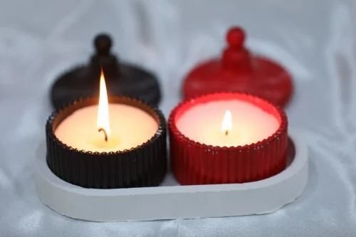 Minimal Concrete Jar Candle