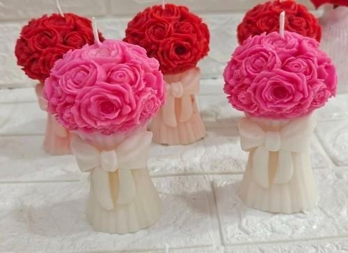 Rose Bloom Festival Bouquet Candle