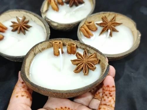 Rustic Coconut Bowl Candle
