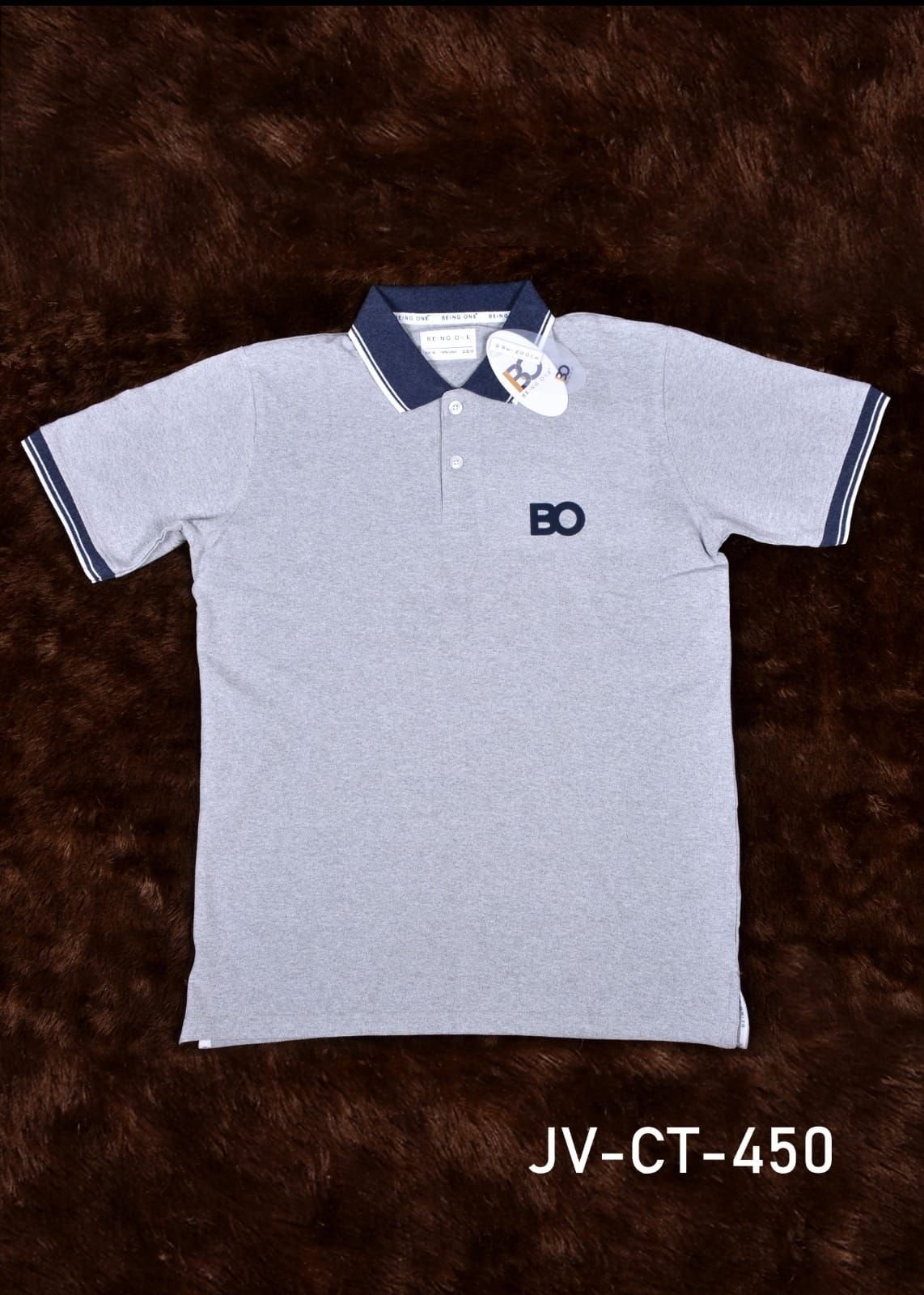 Mens Sky Blue Cotton Polo T-Shirt