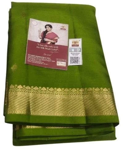Green Handloom Pure Mulberry Silk Saree