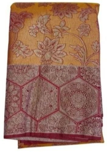 Orange Kota Silk Saree