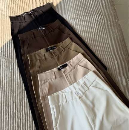 Multicolor Straight Fit Trousers