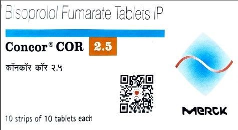 Bisoprolol Fumarate 2.5mg Tablets