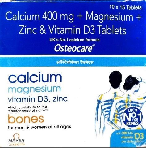 Osteocare Calcium Magnesium Zinc Vitamin D3 Tablets