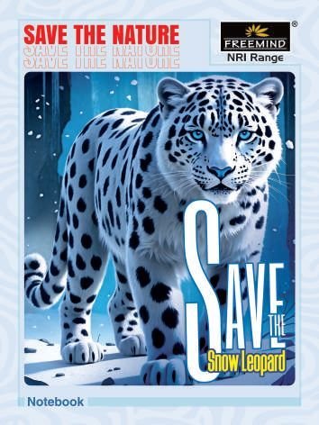 Save the Snow Leopard 172 Pages School Notebook