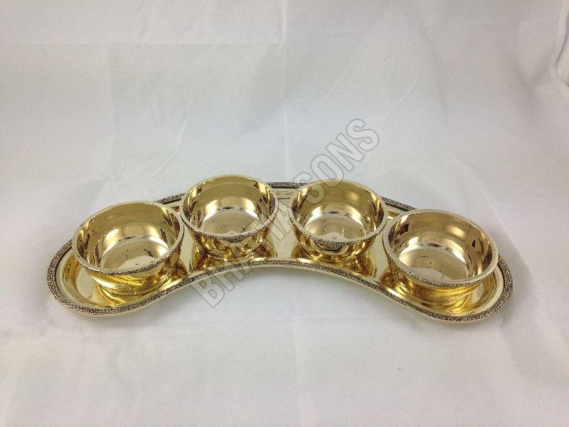 Brass Bowl Plate Set
