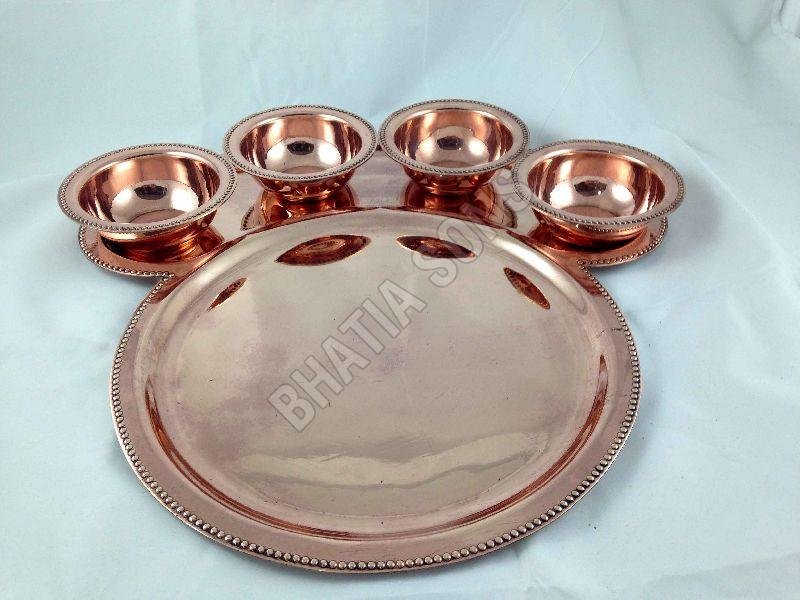 Copper Thali Set